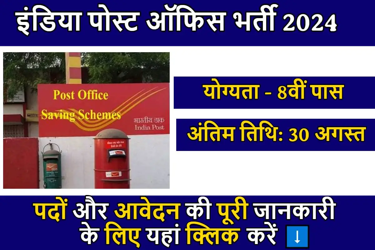 India post office में 8वीं पास के लिए भर्ती के शानदार अवसर, ऐसे करे अप्लाई